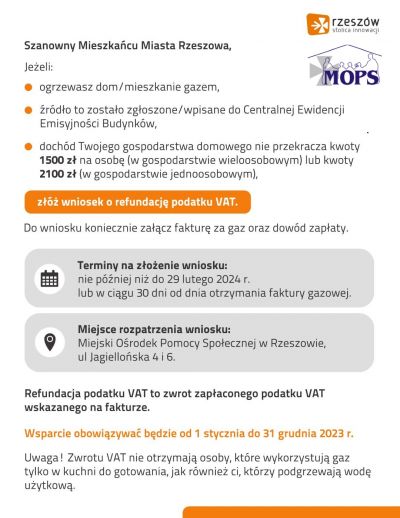 Refundacja podatku vat - informacja 1